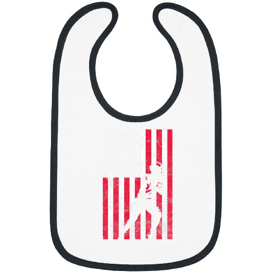 Sport American Football USA American Flag Football Red White Blue 4th of July Top Bibs