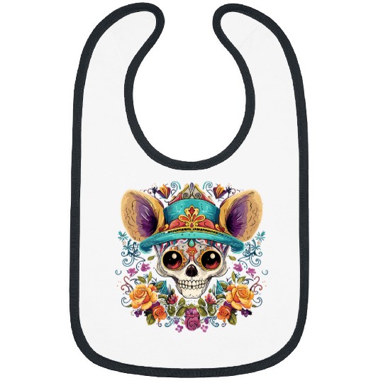 Chihuahua Pet Sugar Skull Dog Dia De Los Muertos 3 Bibs