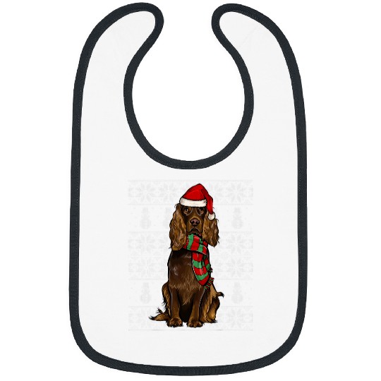 Boykin Spaniel Pet Santa Hat xmass Boykin Spaniel Ugly Christmas Bibs