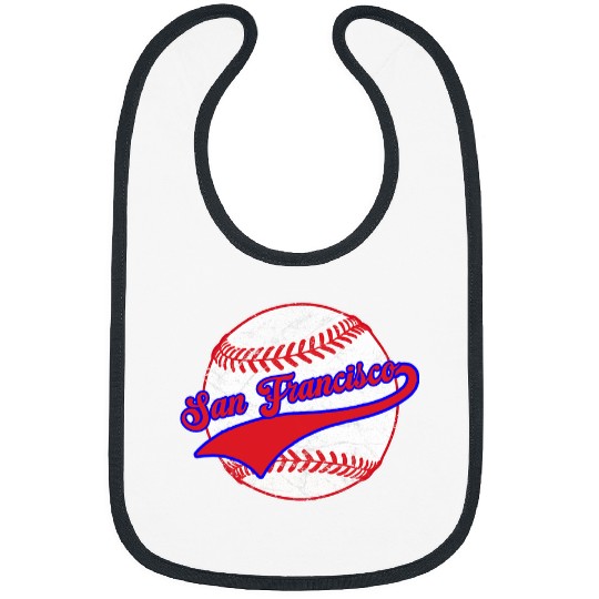 Sport Baseball Vintage San Francisco Cityscape Baseball Lover Men Women Kid 29 Bibs