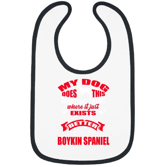 Boykin Spaniel Pet I Love My Dog Boykin Spaniel Funny Puppy Dogs Lovers Bibs