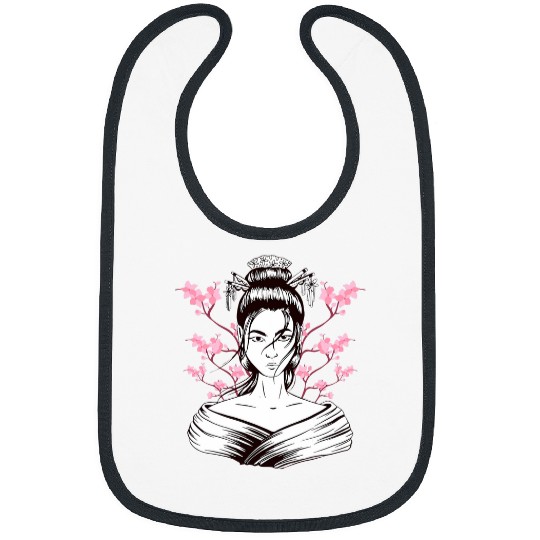 Discover Geisha Girl Sakura Cherry Blossom Japan Art Japanese Bibs