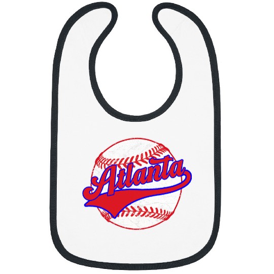 Sport Baseball Vintage Atlanta Cityscape Baseball Lover For Men Women Kids 239 Bibs