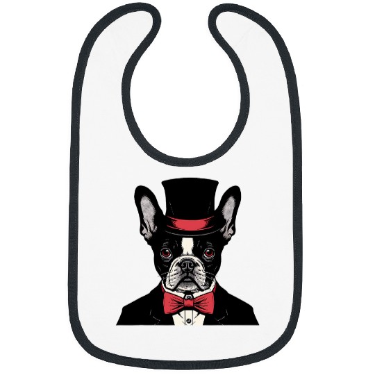 Boston Terrier Pet English Gentleman Funny Dog Victorian 1 Bibs