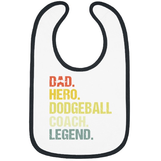 Sport Dodgeball Dad Hero Dodgeball Coachs Funny Dodgeball Coachs Humor Bibs