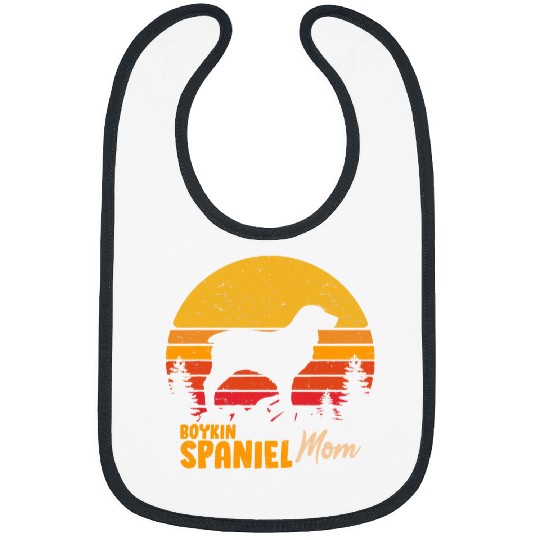 Boykin Spaniel Pet Mom Mama Vintage Retro Dog Women Bibs