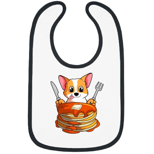 Corgi Pet Welsh Corgi Pancakes Waffle Corgi Breakfast Flapjack Hotcake Food Bibs