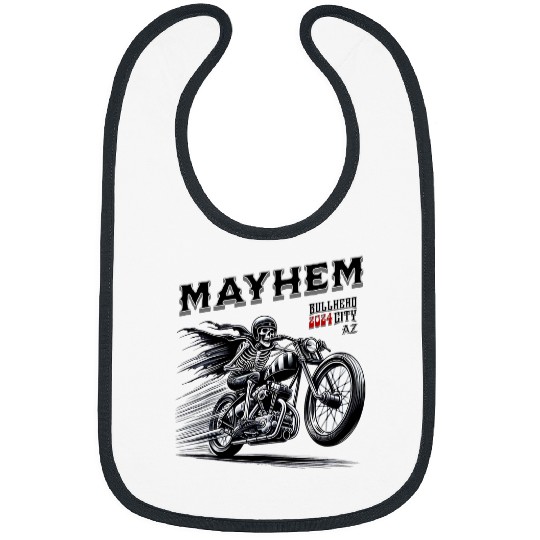 Mayhem Skeletons Rider Bullhead City Motorcycle Bike Week Bibs
