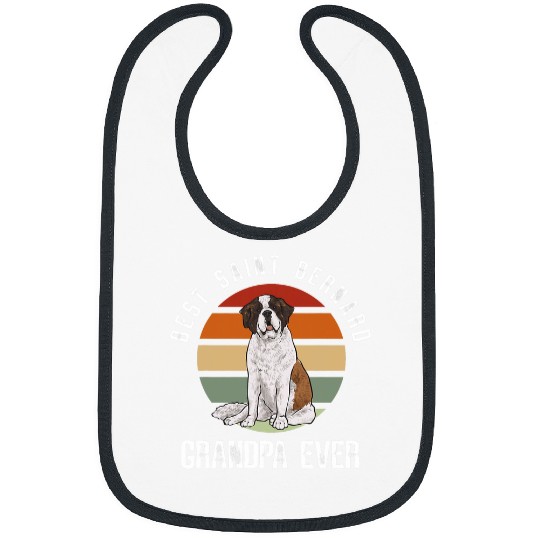 Mens bests Saint Bernard Grandpa Ever St  Bernard Dog Dad Bibs