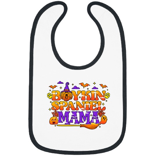 Boykin Spaniel Pet Halloween Boykin Spaniel Mama Dog Mom Trick Or Treat Party 196 Bibs