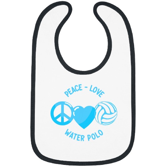 Discover Sport Waterpolo Player Aquatic Sports Peace Love Bibs