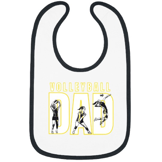 Sport Volleyball Dad Black and Gold Bibs