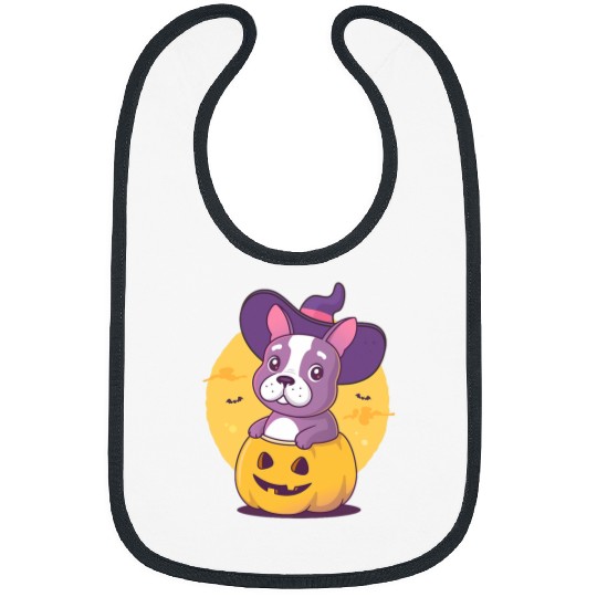 French Bulldog Pet Frenchie Trick or Treat Cute Bibs