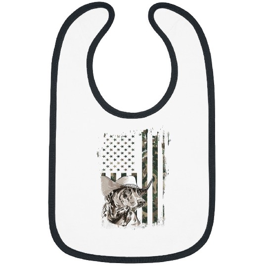 German Shorthaired Pet Camo American Flag Gsp Bibs