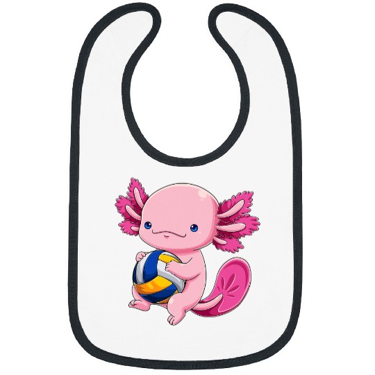 Sport Volleyball Axolotls Volleyball Player Volleylotl Mexican Salamander Fish Axo 8 Bibs