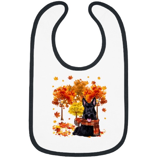 Scottish Terrier Pet Its Fall Yall Cute Scottish Terrier Autumn Tree Fall Leaves 30 Bibs