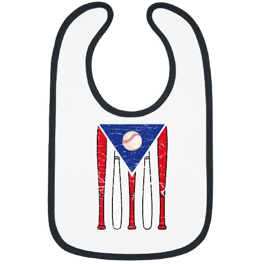 Sport Baseball Puerto Rico Baseball Inspired By Puerto Rican Flag Vintage Bibs