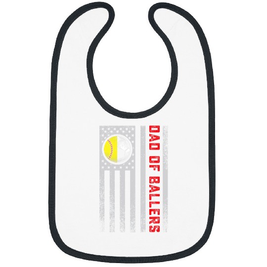 Sport Soccer American Flag Dad Ballers Soccer Softball Team Son Daughter Bibs