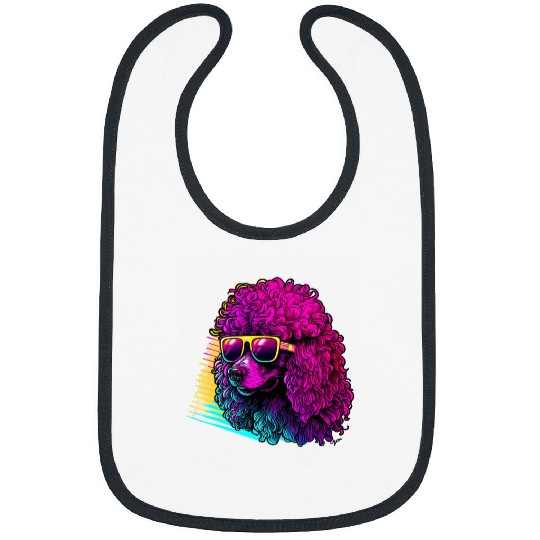 Poodle Pet 80s Synthwave with Poodle Retrowave Bibs