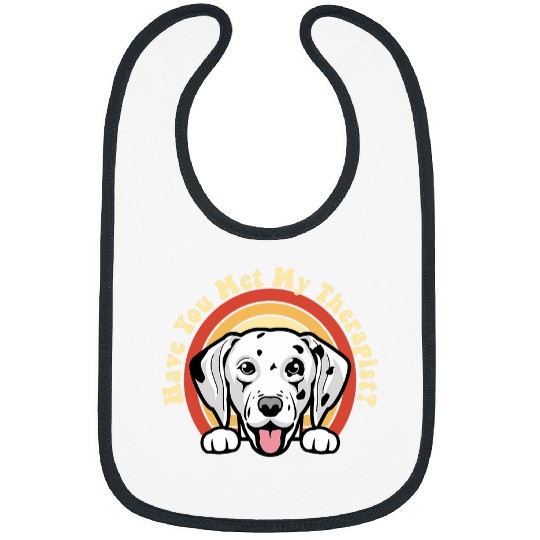 Dalmatian Pet Emotional Support Therapy Dog Dalmatian Breed Retro Spots Bibs