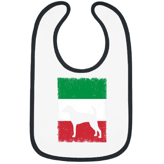 Foxhound Pet Dog Italy Flag Italian vintages Mom Dad Bibs