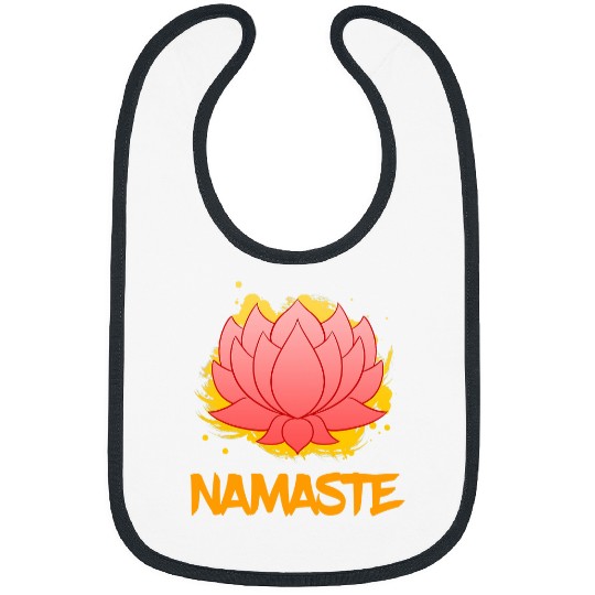 Buddha Monk Namaste Praying Lotus Blossum Flower Buddhism 22 Bibs