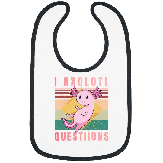 Axolotls Pet 2I Axololt Questions 2Funny Cute Salamander Retro Bibs