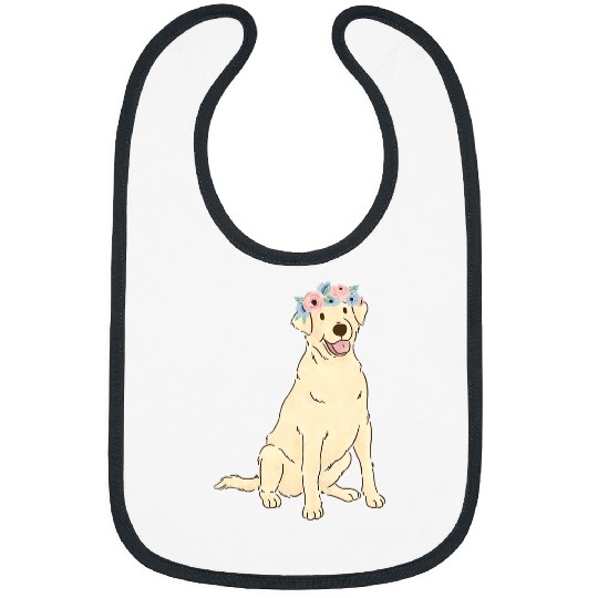 Labrador Pet Floral Labrador Retriever Lovers Yellow Lab Dog Mom Bibs