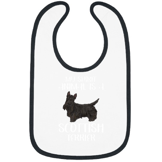 My Spirit Animal Is A Scottish Terrier Scottie Dog Bibs
