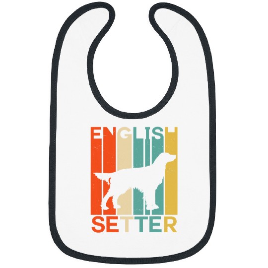 English Setter Pet Retro vintages English Setter Silhouette Dog Lover Dog Owner Bibs