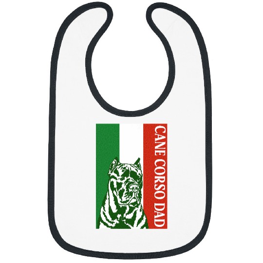 Cane Corso Pet Vintage Cane Corso Italiano Dad Dog Italy Flag 1 Bibs