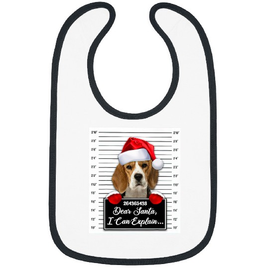 Beagle Pet Dear Santa I Can Explain Funny Christmas Beagle Xmas Bibs