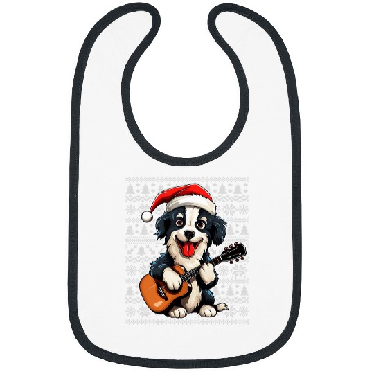 Australian Shepherd Pet Dog Wearing Santa Hat xmass Australian Shepherd Christmas Bibs