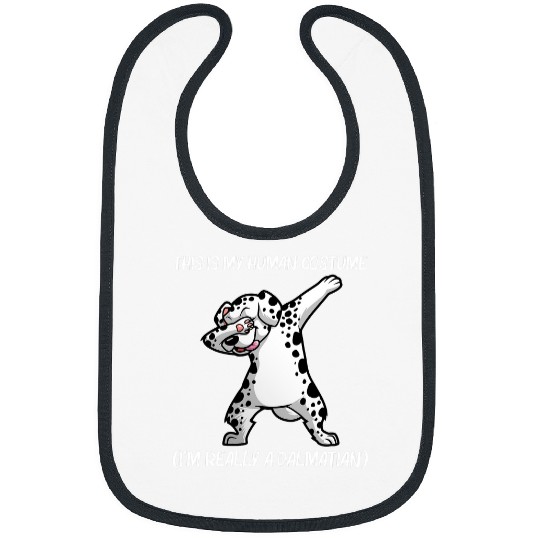 Dalmatian Pet For Men Women Dalmatians Hip Hop Dabbings Dog 37 Bibs