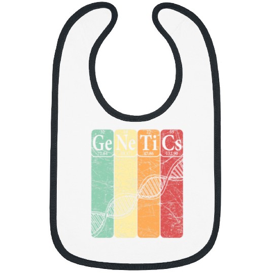 DNA Genetics Periodic Table Elements Biologist Retro Genetic 5 Bibs