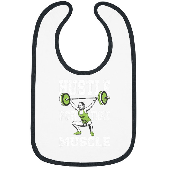 Womens Hustle for That Muscle Personal Trainer Fitness Gym Bibs