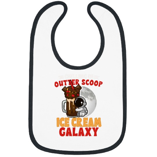 Astronaut Astronomy Solar System Outer Space Kids Ice Cream 1 Bibs