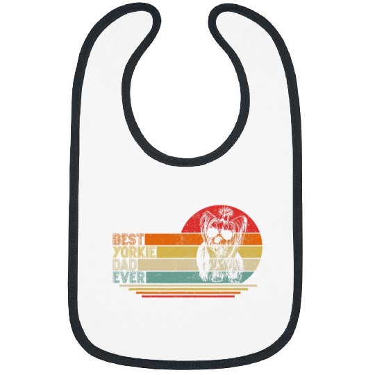 vintages bests Yorkie Dad Ever Yorkshire Terrier Fathers Day Bibs