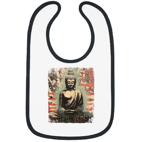Buddhist Monk Yin Yang Zen Meditation Buddha 21 Bibs