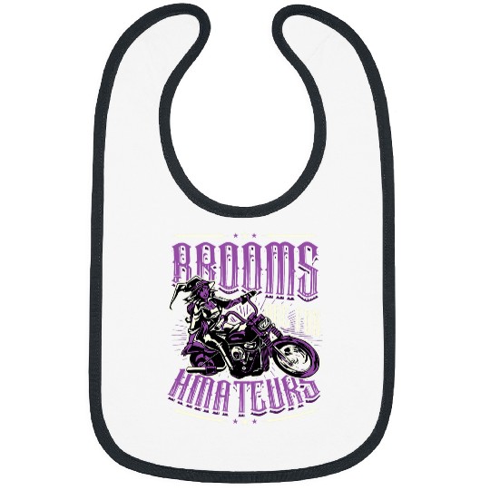Brooms Are For Amateurs Halloween Witch Motorcycle Biker Bibs