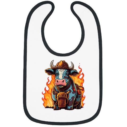 Cattle Fireman on Firefighter Cow Bibs