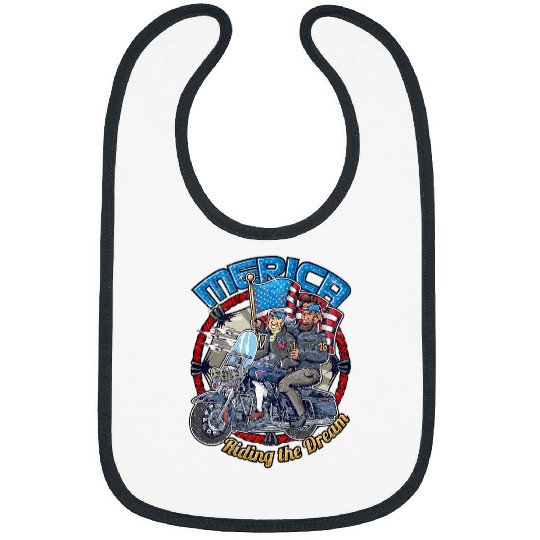 George Washington Abraham Lincoln Patriotic Biker Motorcycle Bibs