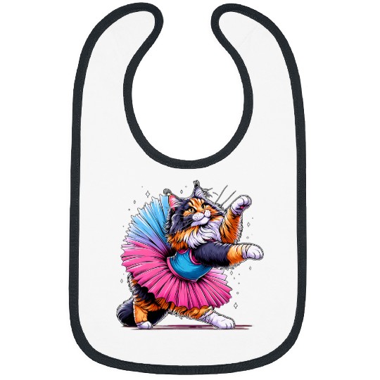 Ballerina Maine Coon Cat Dancing Bibs