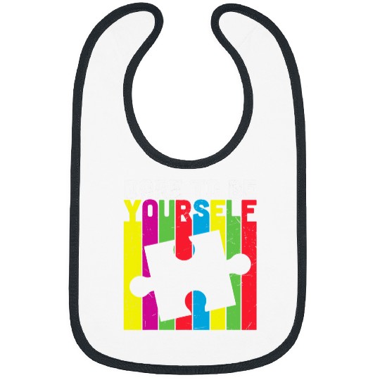 Autism Puzzle Dare To Be Yourself Puzzle Piece Sunset Bibs