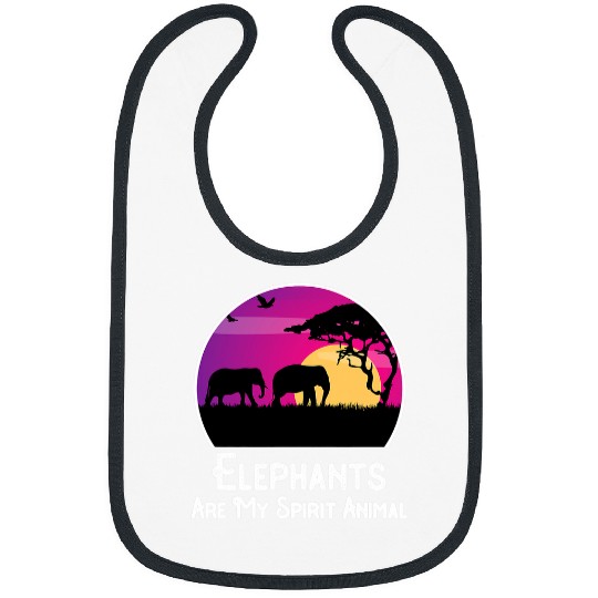 Elephant Mammal Are My Spirit Animal Elephant Lovers Bibs
