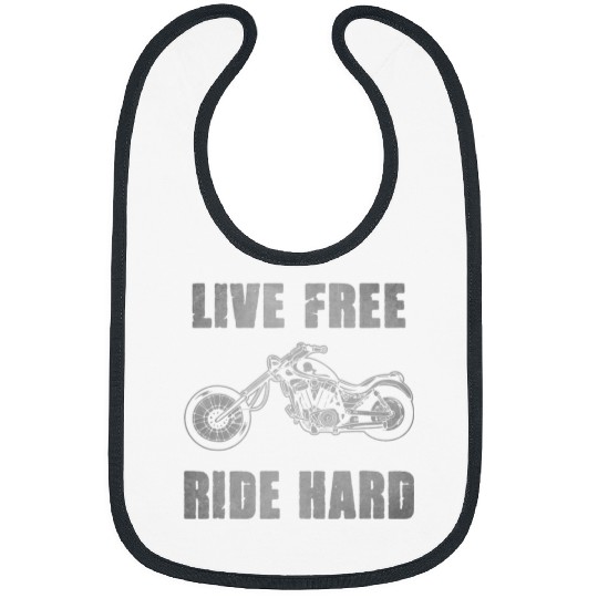 Live frees Ride Hard Funny Chopper Motorcycle Riding Graphic Bibs
