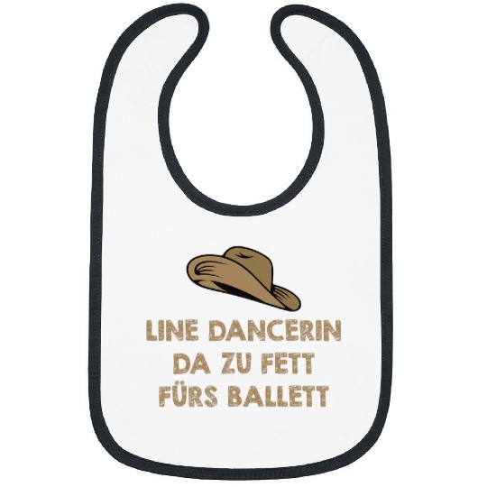 Ballerina Western Boots Cowboy Hat Funny Gift Idea Bibs