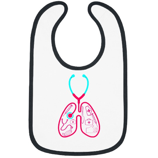 Stethoscope Lungs nurses Week 2Respiratory Therapist Bibs