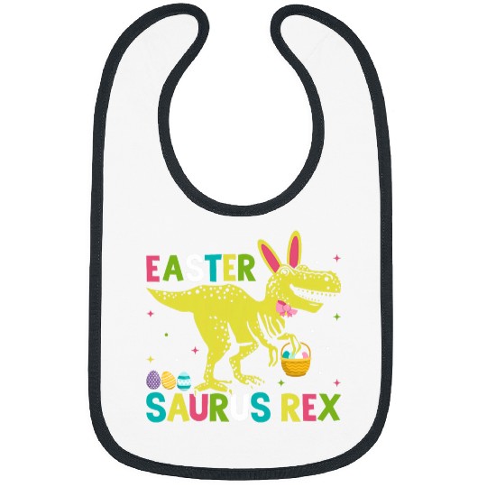 Dinosaur Pet Easter Saurus rexs Funny Dinosaur Easter Egg Hunt Graphic Bibs