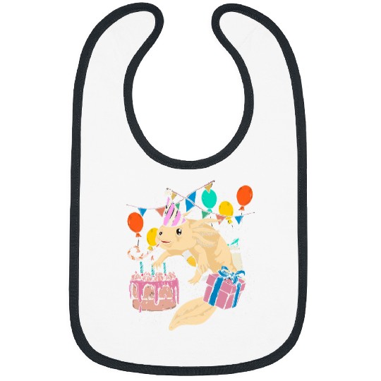 Axolotls Pet Amphibian Birthday Party Salamander Mexican Animal Axolotls Bibs